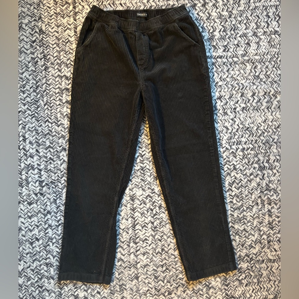 100% Cotton Toad&Co Black Corduroy Pants